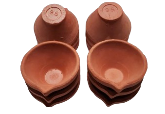 Plain Clay Diya