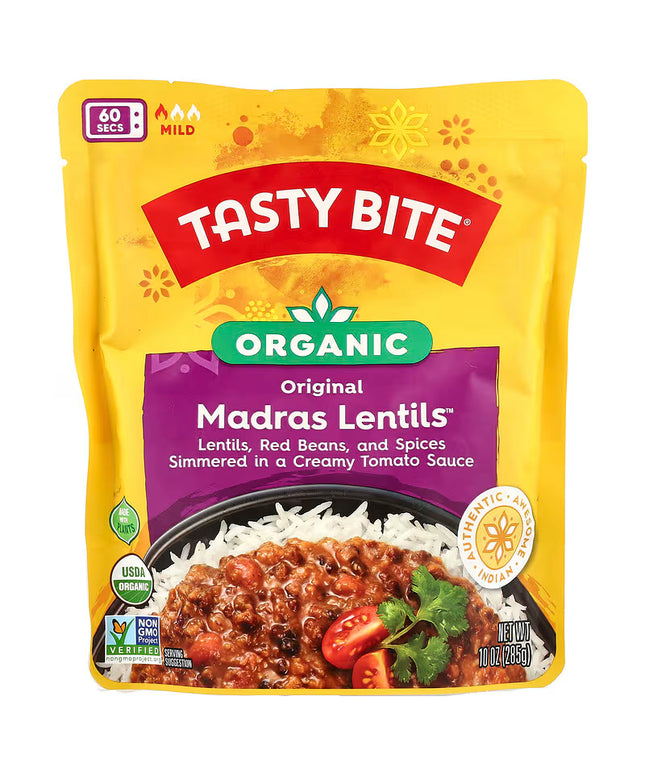 Tasty Bite Organic Madras Lentils 285g