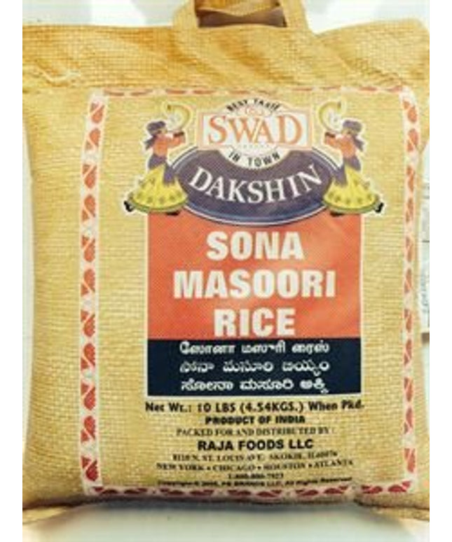Swad Semi Polished Sona Masoori Rice 10LB