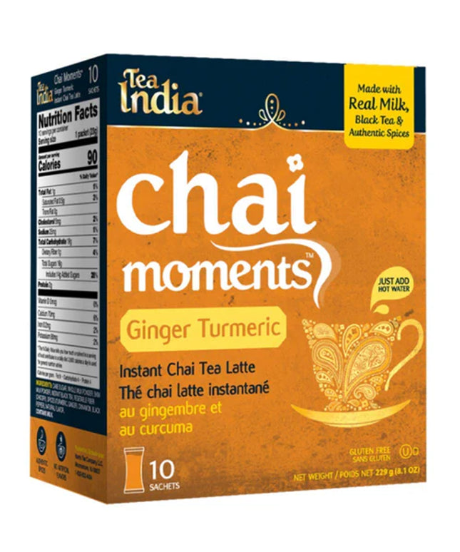 Tea India Chai Moments Ginger Instant Chai Tea Latte 10 Sachets