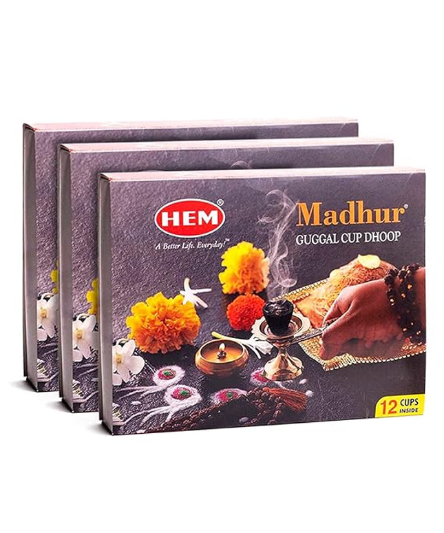 HEM Madhur Guggal Cup Dhoop(12 cups)