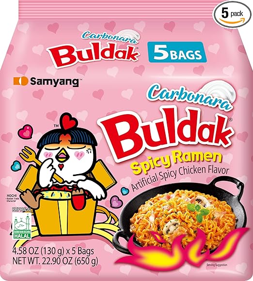 Samyang Buldak Carbonara Spicy Ramen 650g