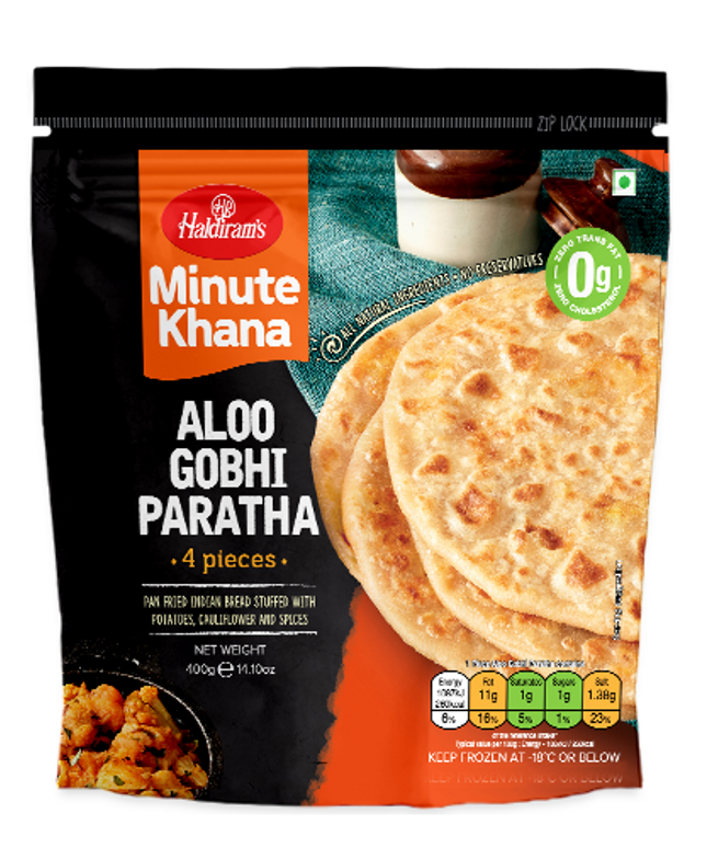 Haldiram's Aloo Gobhi Paratha 4pcs