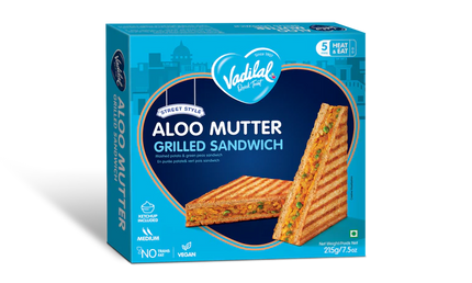 Vadilal Aloo Mutter Grilled Sandwich 7.5oz