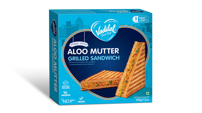 Vadilal Aloo Mutter Grilled Sandwich 7.5oz