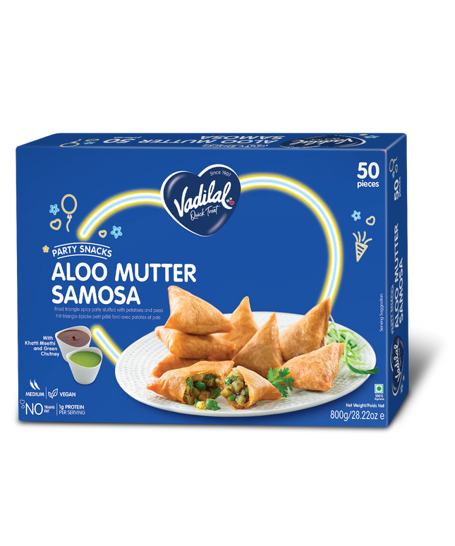Vadilal Frozen Aloo Mutter Samosa 50pcs