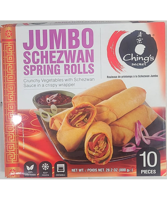 Ching's Frozen Jumbo Schezwan Spring Rolls 10pcs