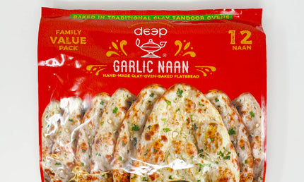 Deep Garlic Naan Family Pack 12pcs