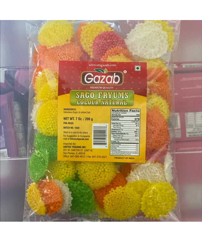 Gazab Sago Fryums Colour 400g