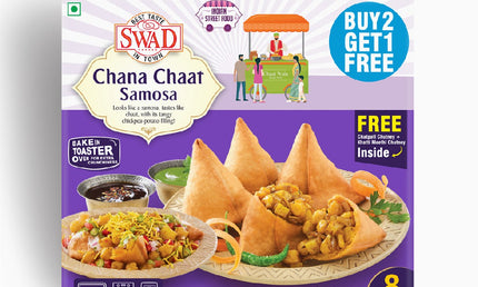 Swad Frozen Chana Chaat Samosa 8pcs