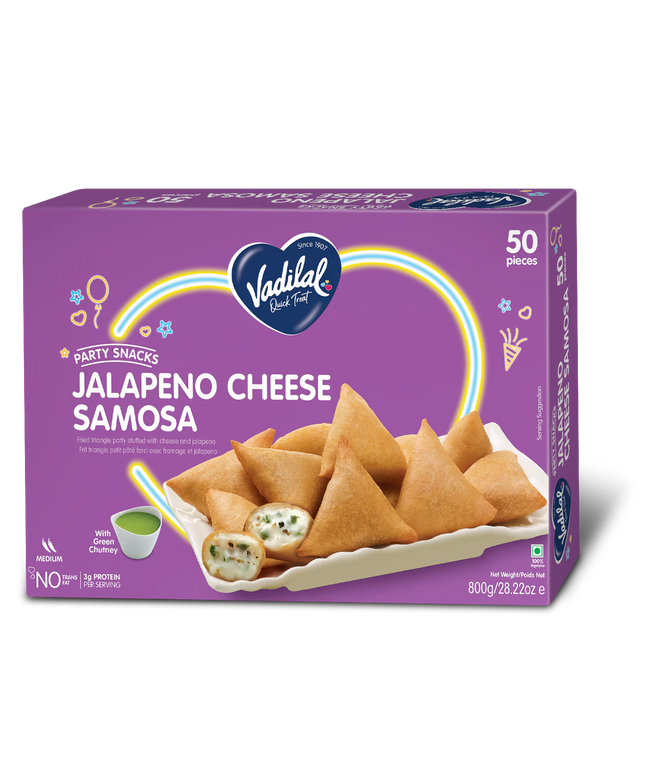 Vadilal Frozen Jalapeno Cheese Samosa 50pcs