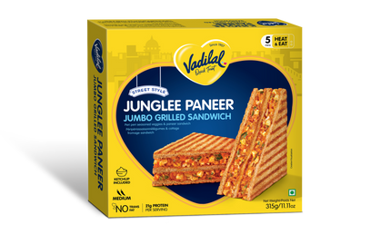 Vadilal Junglee Paneer Jumbo Grilled Sandwich 11.11oz