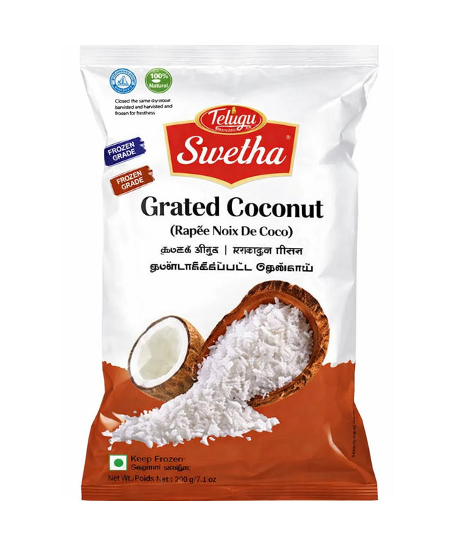 Swetha Frozen Grated Coconut 7oz