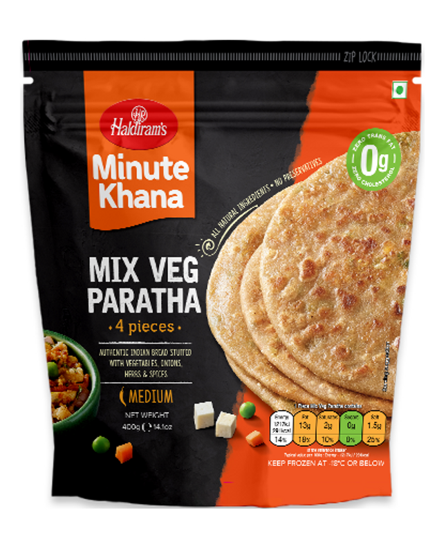 Haldiram's Mixed Veg Paratha 4pcs