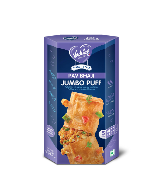 Vadilal Frozen Pav Bhaji Jumbo Puff 4.42oz
