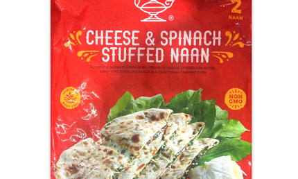 Deep Cheese & Spinach Stuffed Naan 2Pcs