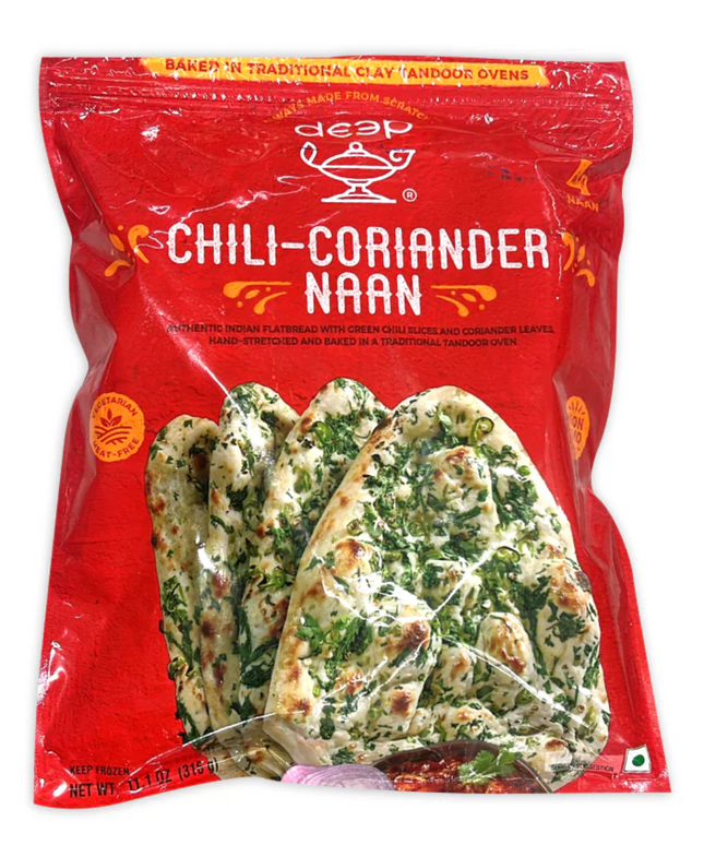 Deep Chili-Coriander Naan 4Pcs