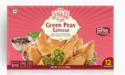 Swad Frozen Green Peas Samosa 12pcs
