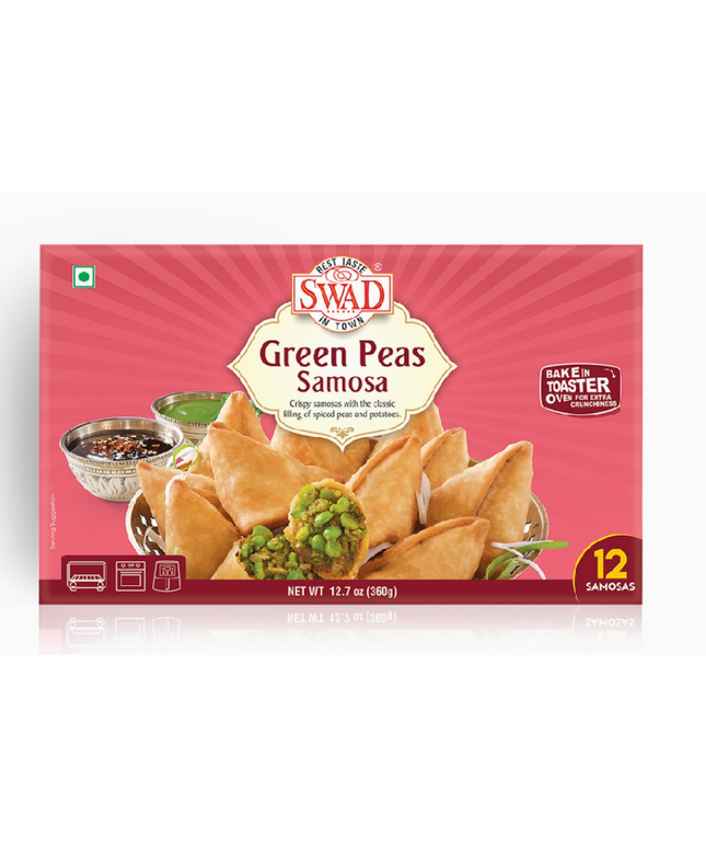 Swad Frozen Green Peas Samosa 12pcs
