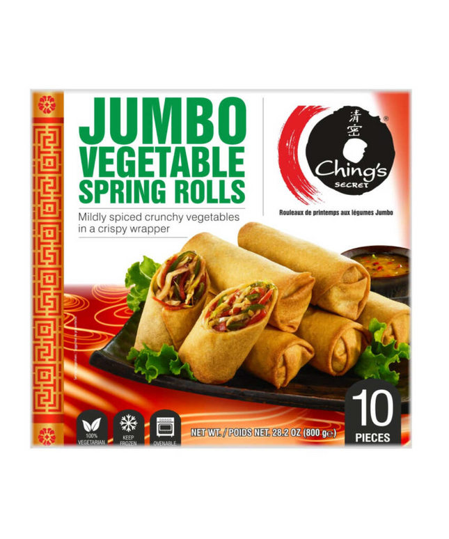 Ching's Frozen Jumbo Vegetable Spring Rolls 10pcs