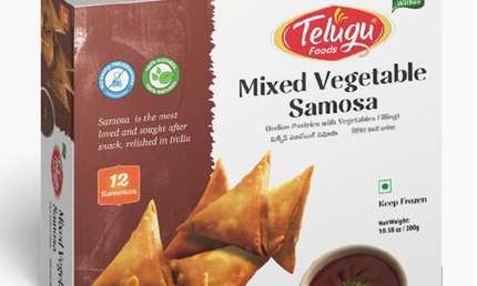 Telugu Frozen Mixed Vegetable Samosa 12pcs