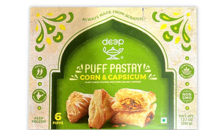 Deep Puff Pastry Corn & Capsicum 6pcs