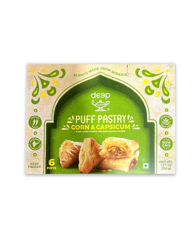 Deep Puff Pastry Corn & Capsicum 6pcs