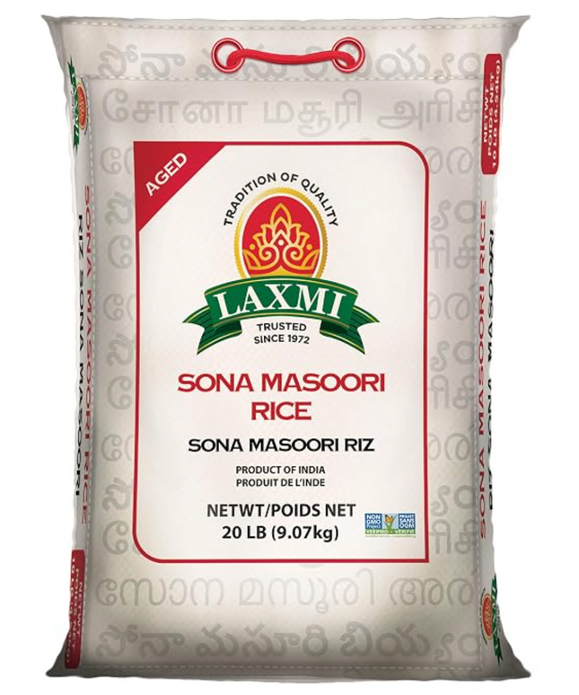 Laxmi Sona Masoori Rice 20LB