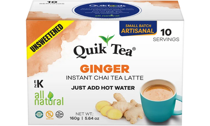 Quik Tea Ginger No Sugar Unsweet 10pc 160g