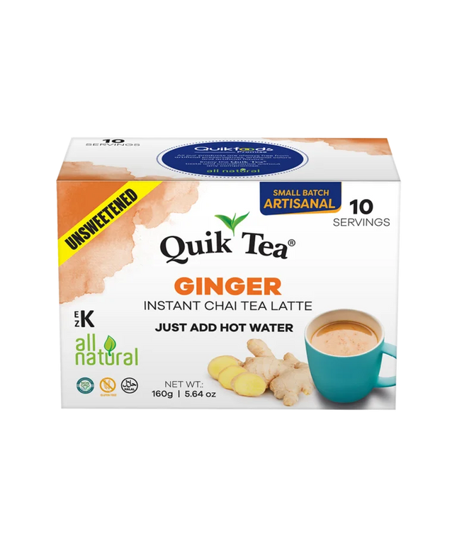 Quik Tea Ginger No Sugar Unsweet 10pc 160g