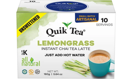 Quik Tea Lemongrass No Sugar 160gm