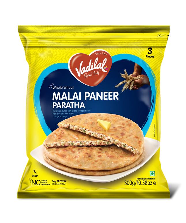 Vadilal Malai Paneer Paratha 3pcs