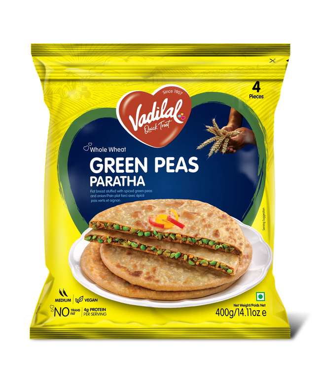 Vadilal Green Peas Paratha 4pcs