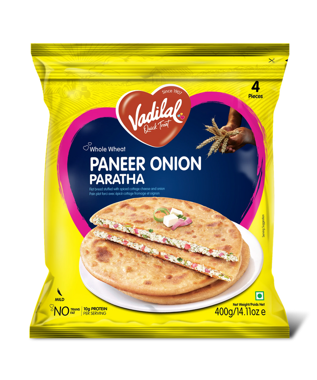 Vadilal Paneer Onion Paratha 4pcs