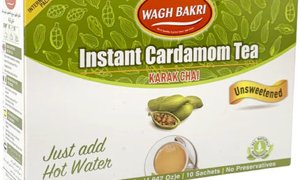 Wagh Bakri Instant Cardamom Tea Karak Chai Unsweetened 10 Sachets 140g
