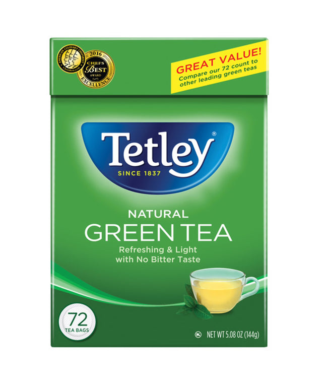 Tetley Natural Green Tea 72 Bags 144g
