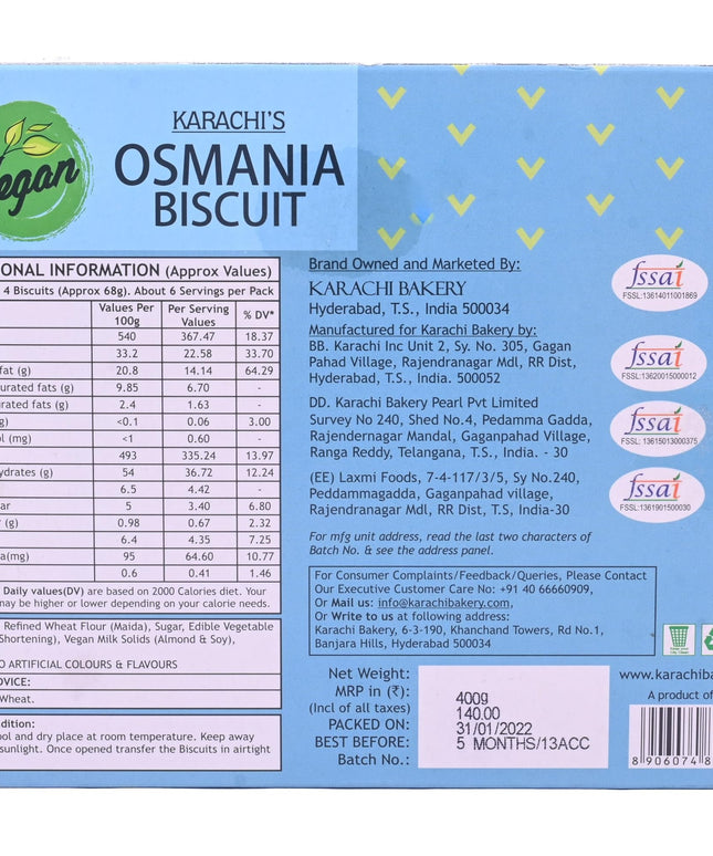 Karachi Bakery Osmania Biscuit Vegan 14oz