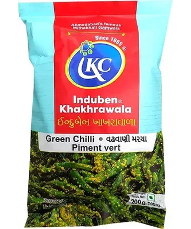 L&C Induben Khakhrawala Green Chilli Pickle 7oz