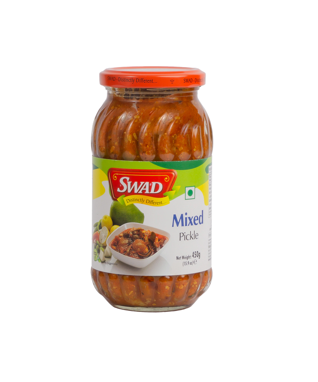 Swad No Onion No Garlic Mixed Pickle  17.6oz