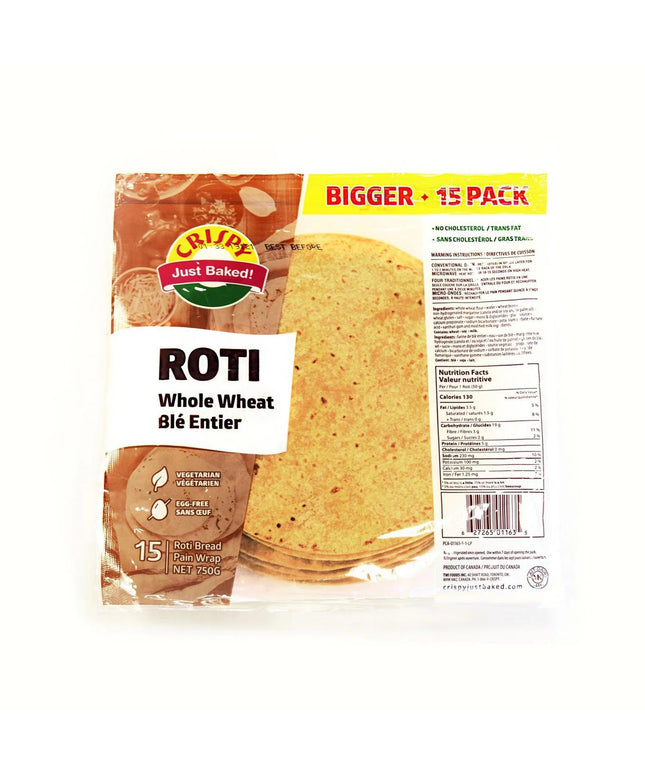 Crispy Whole Wheat Roti 10 Pack 500g