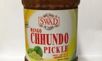 Swad No Onion No Garlic Mango Chundo Pickle 20oz