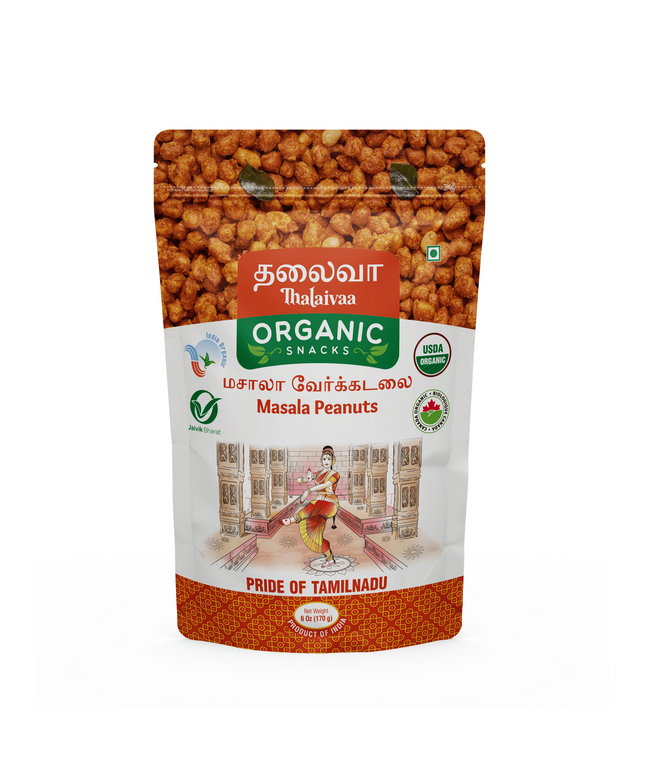 Thalavaa Organic Masala Peanuts 6oz
