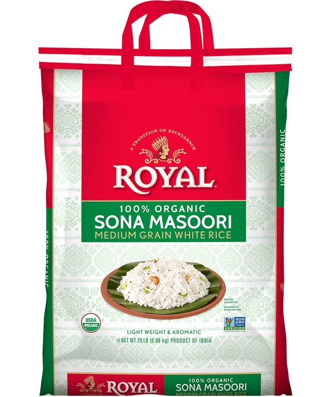 Royal Organic Sona Masoori Rice 20LB