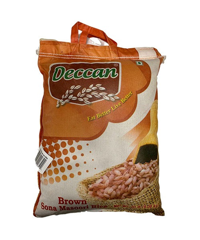 Deccan Brown Sonamasoori Rice 20LB