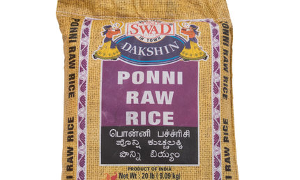 Swad Dakshin Ponni Raw Rice 20lb