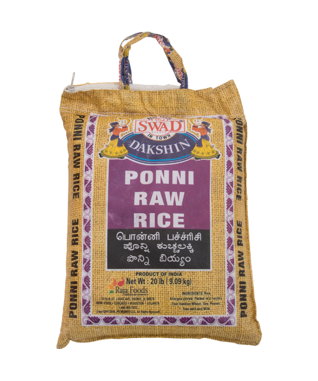 Swad Dakshin Ponni Raw Rice 20lb