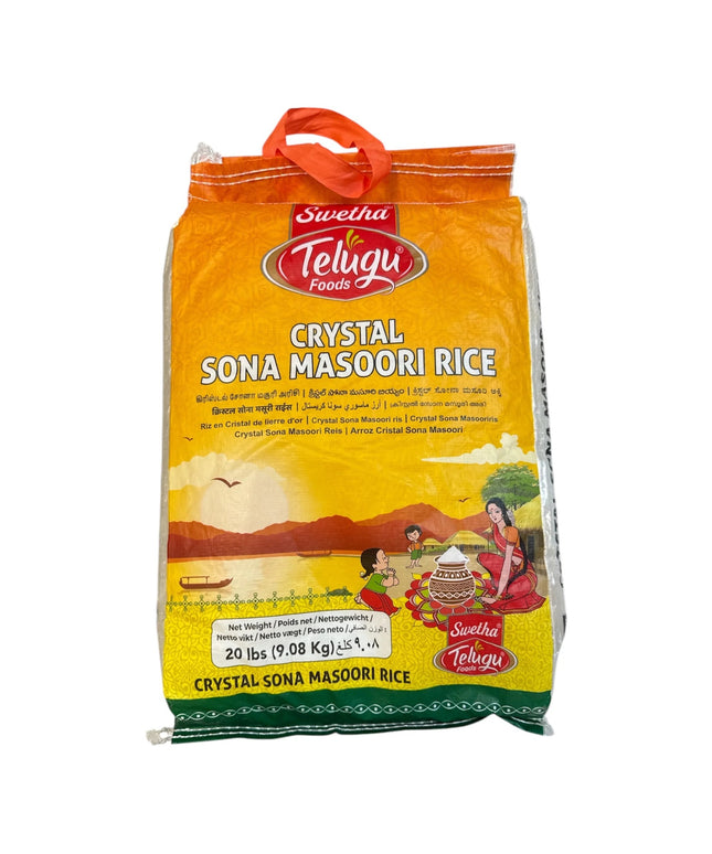 Telugu Crystal Sona Masoori Rice 20LB