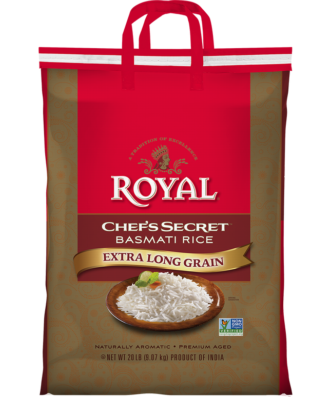 Royal Chef's Secret Basmati Rice 20lb