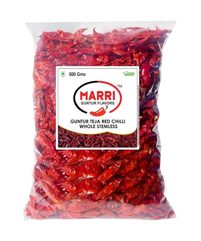 Heritage Guntur Whole Red Chillies Stemless 7oz