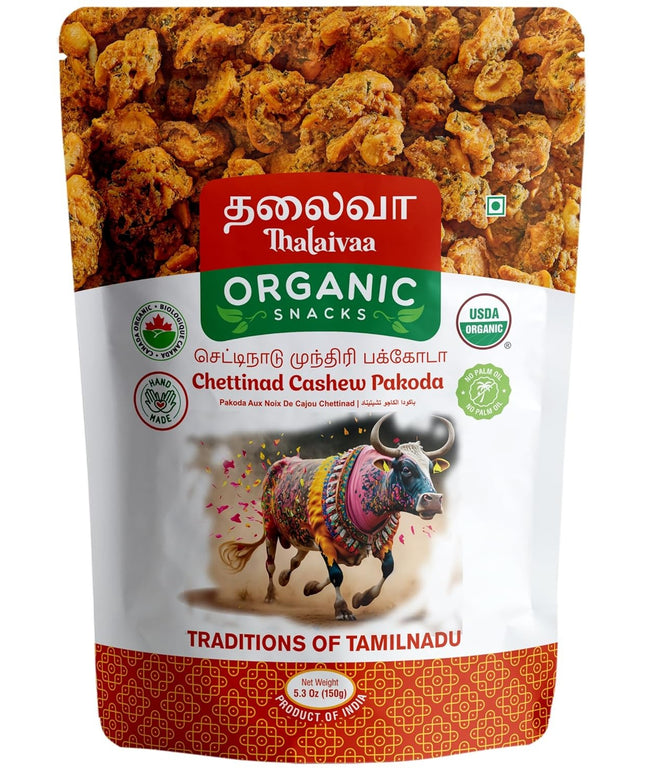 Thalavaa Organic Chettinad Cashew Pakoda 5.3oz
